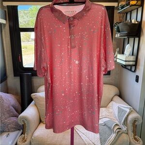 EPHEMOCA Men's Pink Polo Shirt XL